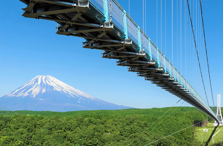 日本最長 400m の吊り橋 三島スカイウォーク 絶景鑑賞と 三嶋大社 門前名物食べ歩き散策 さらに かねふくめんたいパーク伊豆 工場見学 御殿場プレミアムアウトレット でお買い物三昧