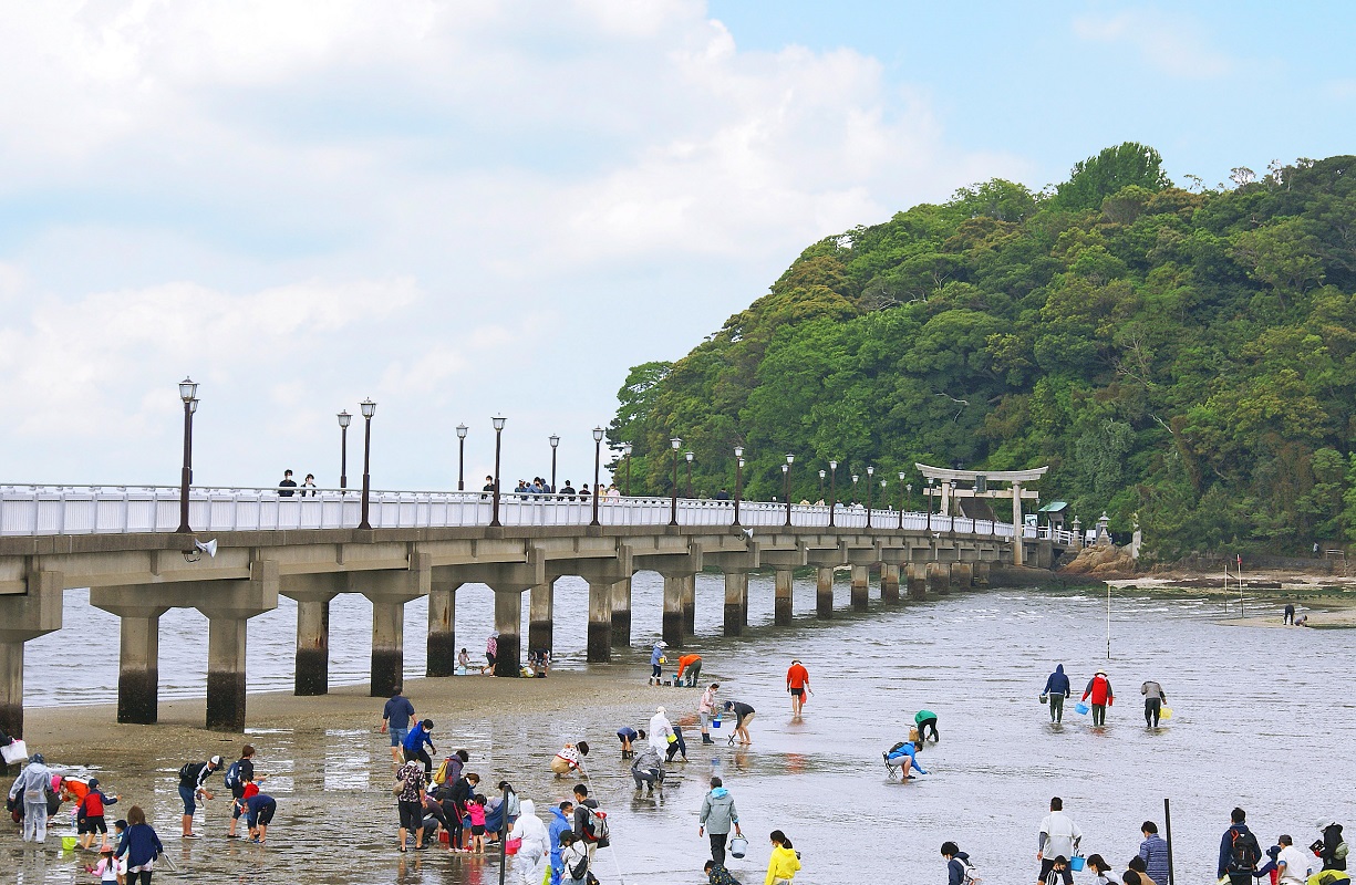 名古屋発 最強のパワースポット竹島 蒲郡クラシックホテルで洋食フレンチランチフルコースとメロン狩り 桃食べ放題の日帰りバスツアー