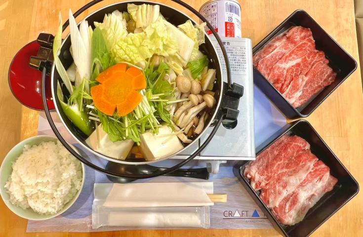豪華神戸牛しゃぶしゃぶをに舌鼓(要追加代金)