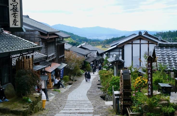 馬籠宿の街並み
