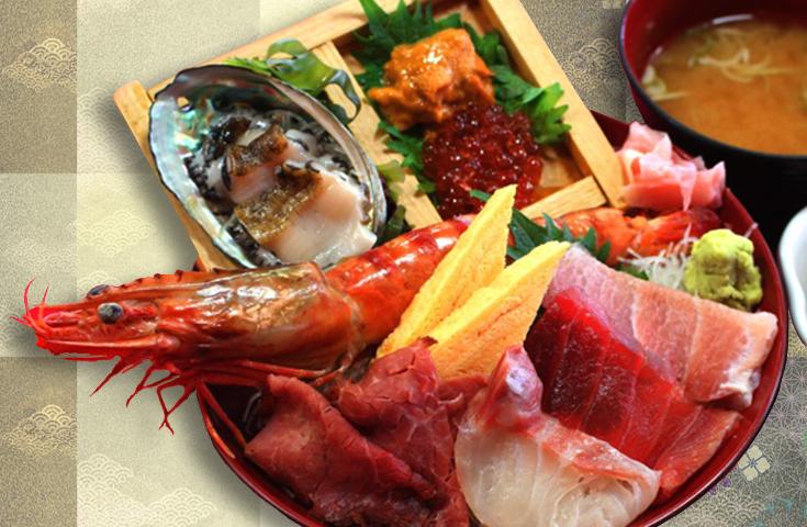 ウニ・イクラ・アワビ含む6種海鮮丼/イメージ