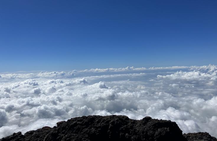 山頂から見下ろす雲海