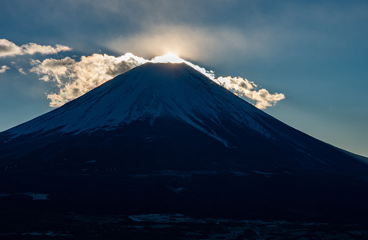 ダイヤモンド富士(イメージ)